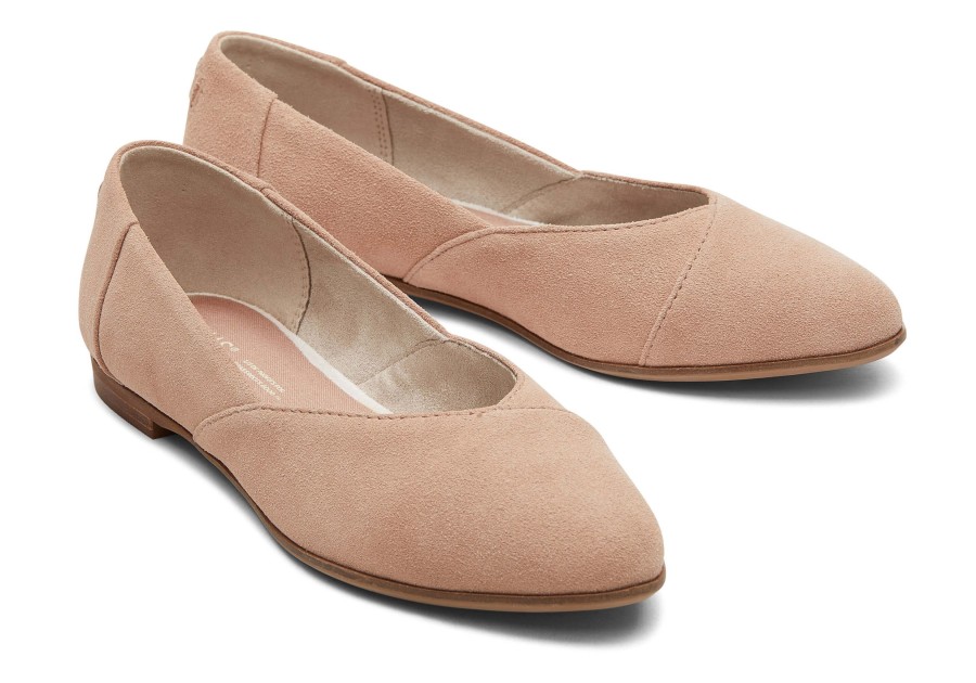 TOMS Flats | Jutti Neat Brown Suede Flat Buck Brown