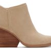 TOMS Boots & Booties | Hadley Natural Suede Heeled Boot Suede Oatmeal