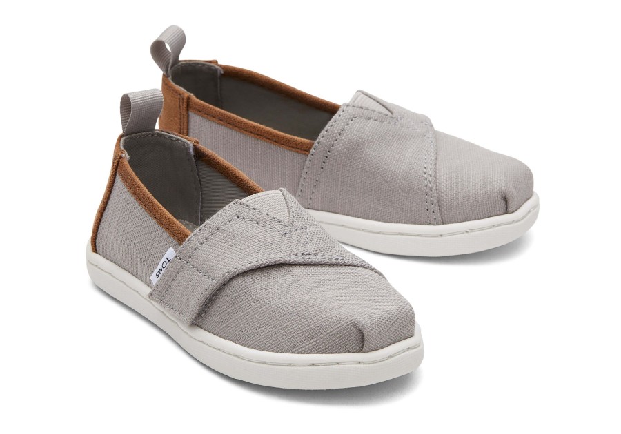 TOMS | Tiny Alpargata Grey Recycled Cotton Toddler Shoe