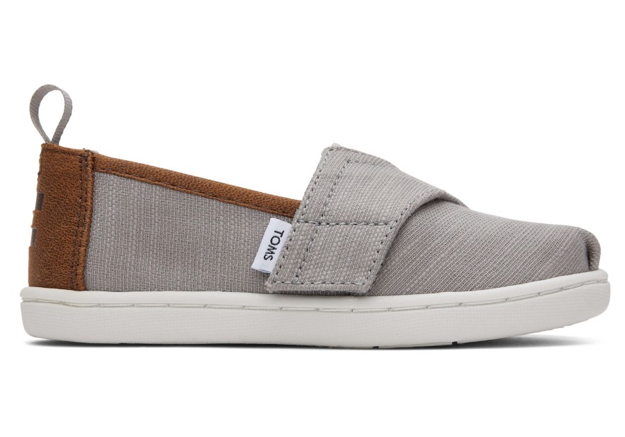 TOMS | Tiny Alpargata Grey Recycled Cotton Toddler Shoe