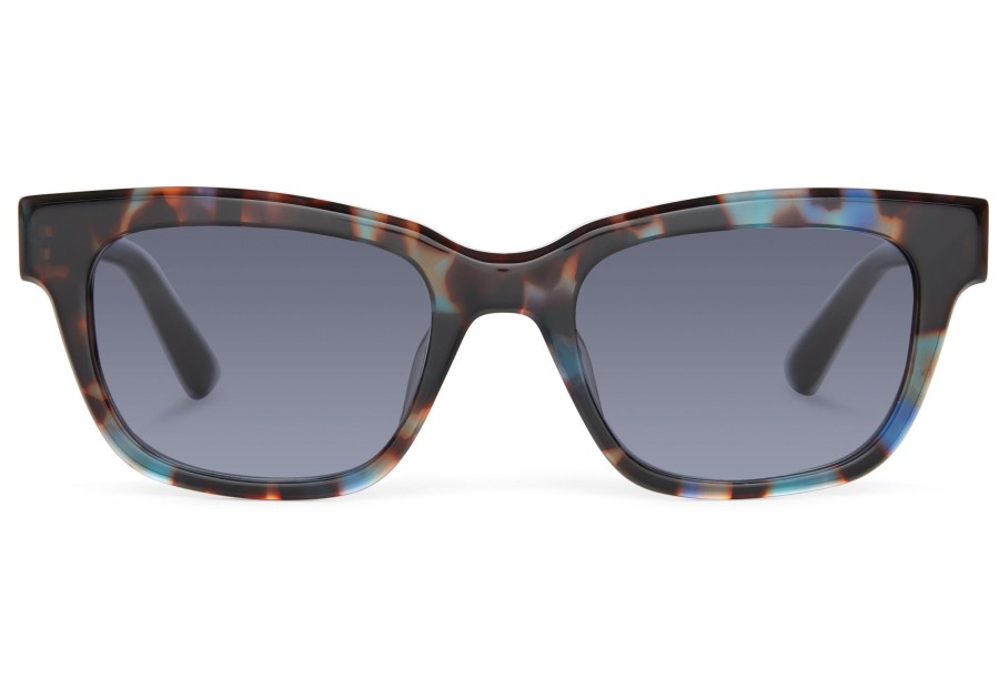 TOMS Sunglasses | Holland Pacific Blue Tortoise- Dark Grey