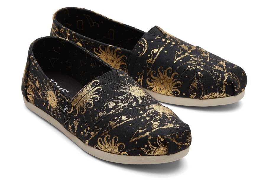 TOMS Slip Ons | Alpargata Lunar Sky Gold Foil