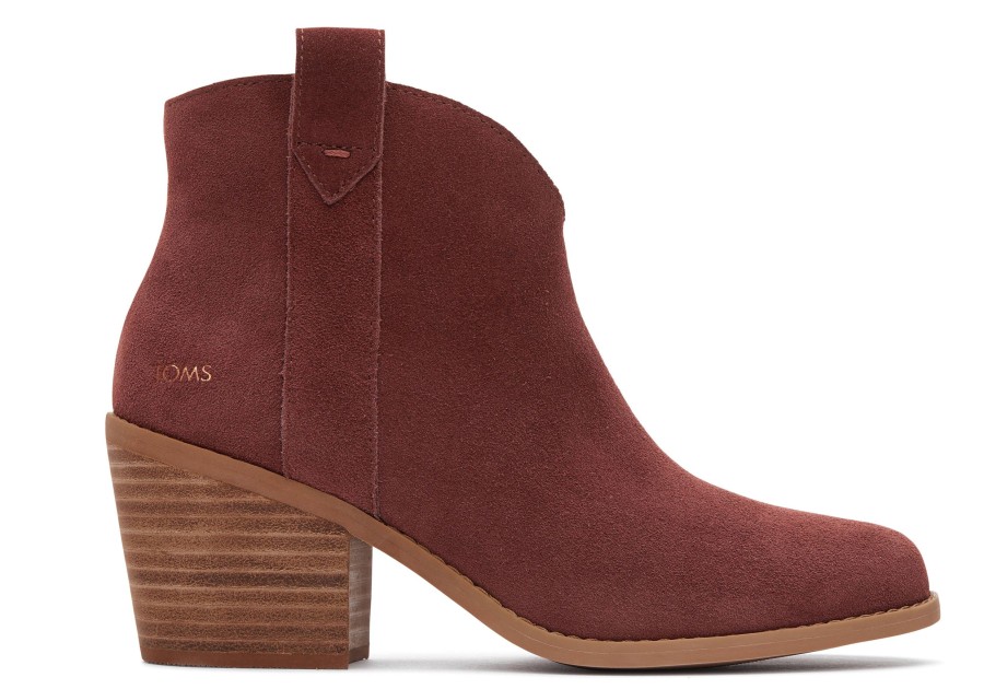 TOMS Heels & Wedges | Constance Suede Heeled Boot|Constance Suede Heeled Boot Chestnut