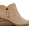 TOMS Heels & Wedges | Goldie Oatmeal Suede Wedge Boot Suede Oatmeal