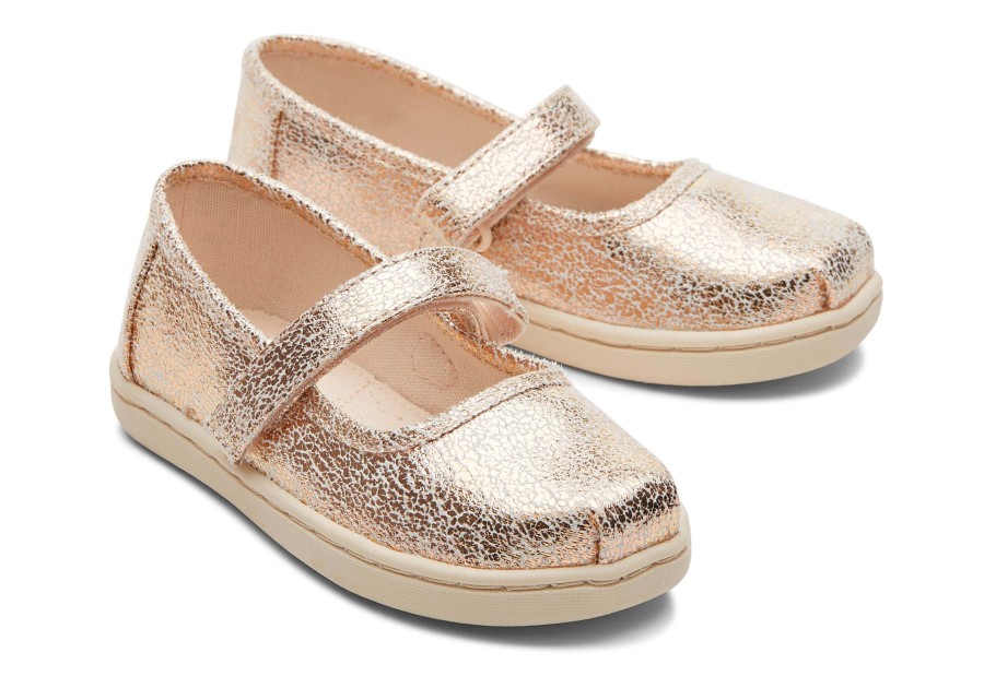 TOMS | Tiny Mary Jane Toddler Shoe Gold Foil