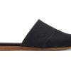 TOMS Flats | Jade Leather Slip On Flat Black