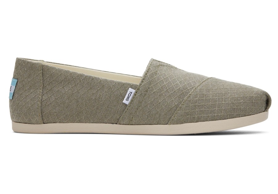 TOMS Alpargatas | Alpargata Vetiver Diamond Texture Grey Diamond