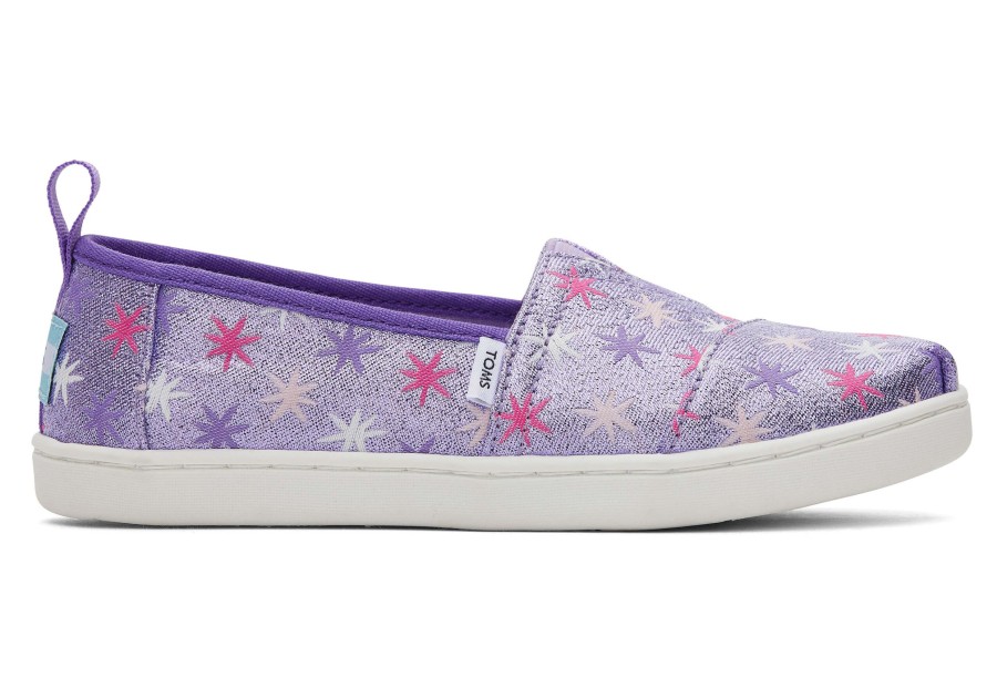 TOMS | Youth Alpargata Purple Stars Kids Shoe Orchid