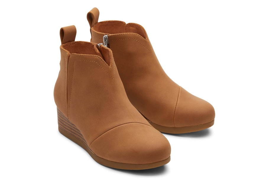 TOMS | Youth Clare Wedge Kids Boot Tan