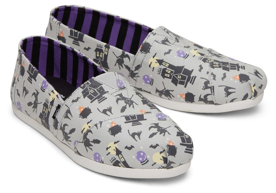 TOMS Alpargatas | Alpargata Glow In The Dark Witches And Cats Grey Glow