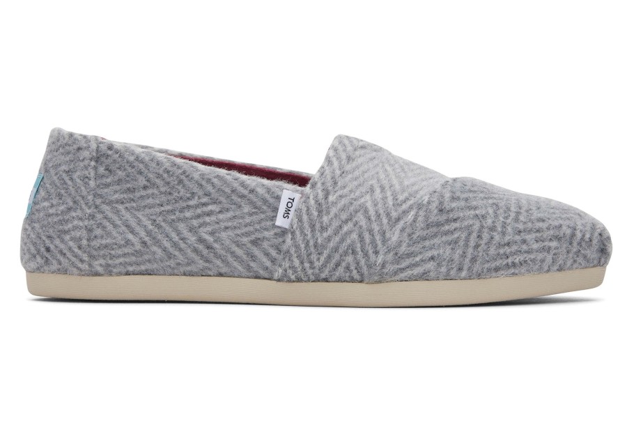 TOMS Alpargatas | Alpargata Grey Herringbone|Alpargata Grey Herringbone Herringbone Shadow