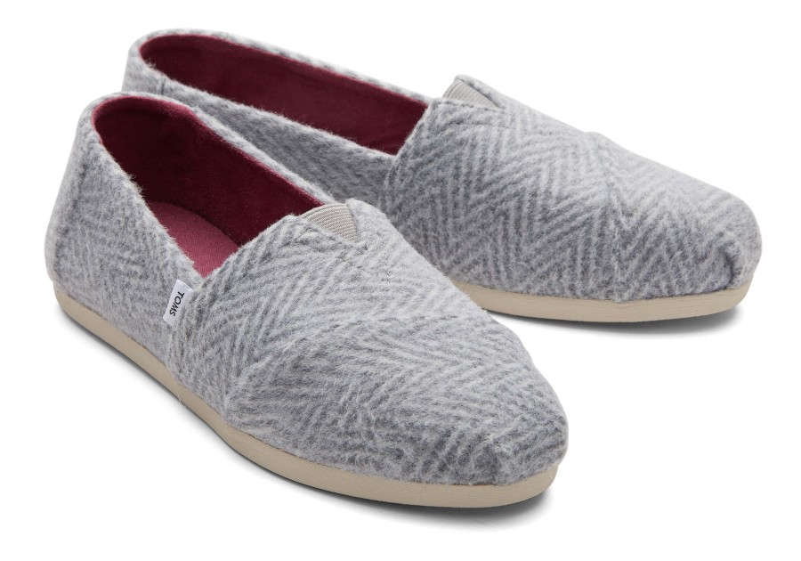 TOMS Alpargatas | Alpargata Grey Herringbone|Alpargata Grey Herringbone Herringbone Shadow