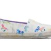 TOMS | Youth Alpargata Watercolor Unicorns Kids Shoe White Watercolor