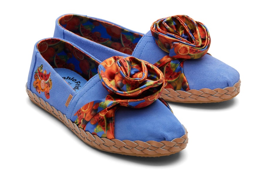 TOMS Espadrilles | Alpargata Frida Kahlo Leather Wrap Ultramarine Blue