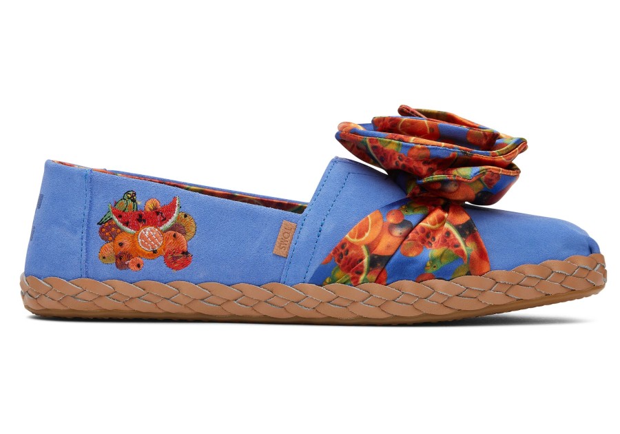 TOMS Espadrilles | Alpargata Frida Kahlo Leather Wrap Ultramarine Blue