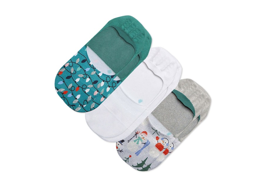 TOMS Socks | Ultimate No Show Socks Snowman 3 Pack Holiday Multi Snowmen