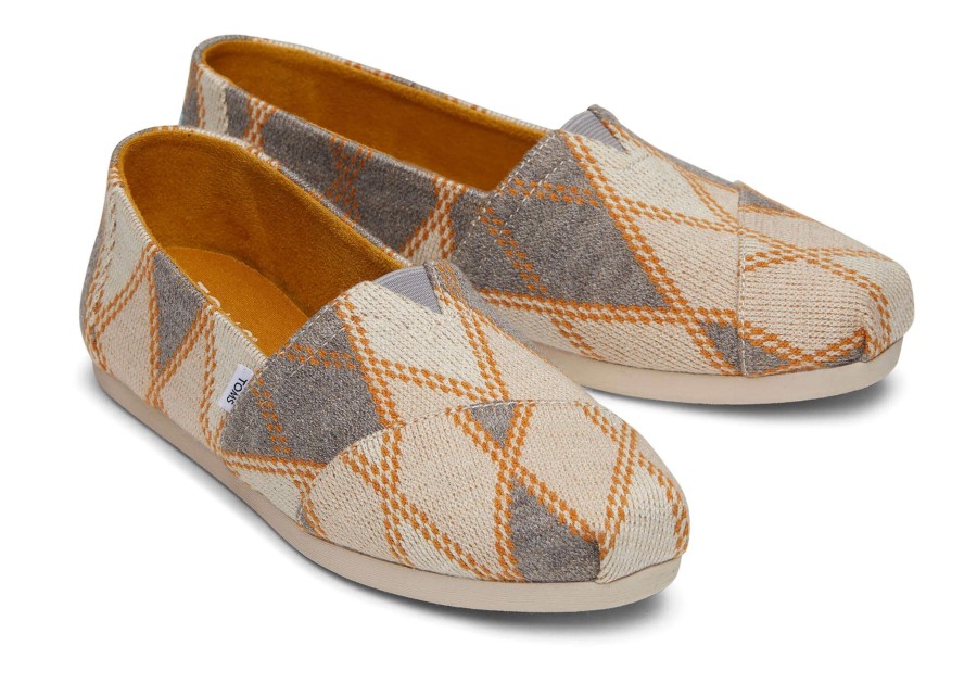 TOMS Alpargatas | Alpargata Grey Argyle Knit Argyle Shadow