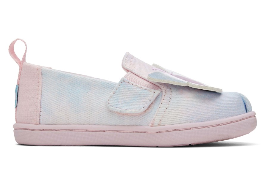 TOMS | Tiny Alpargata Twin Gore Tie Dye Twill Butterfly Pink Tie Dye