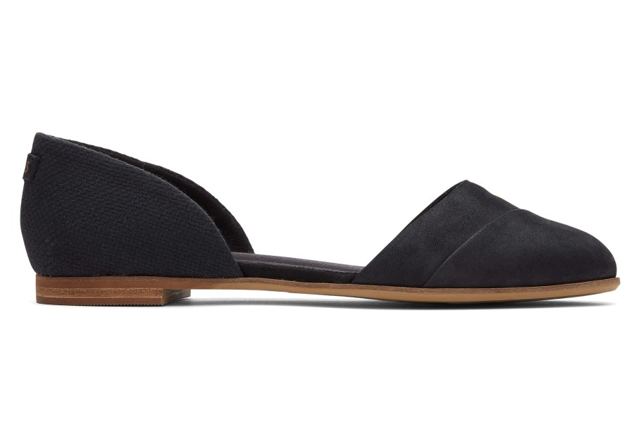 TOMS Flats | Jutti D'Orsay Flat Black Leather