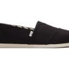 TOMS Slip Ons | Alpargata Recycled Cotton Canvas Black