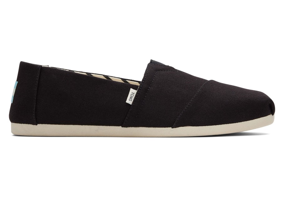 TOMS Slip Ons | Alpargata Recycled Cotton Canvas Black