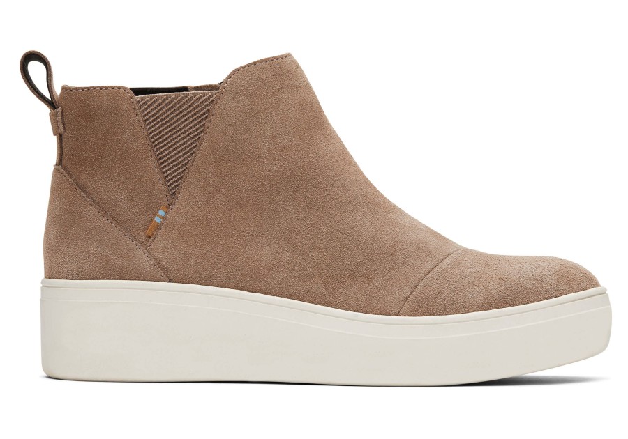 TOMS Slip Ons | Jamie Taupe Suede Slip On Sneaker Taupe Grey