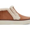 TOMS Sneakers | Bryce Leather Faux Fur Slip On Sneaker Brown