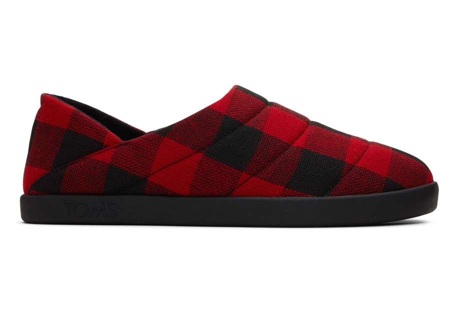 TOMS Slippers | Ezra Fleece Convertible Slipper|Ezra Fleece Convertible Slipper Red Buffalo Plaid