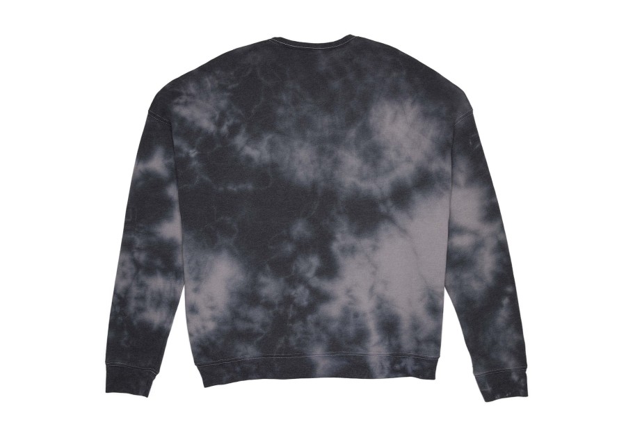 TOMS Sweatshirts | Toms Tie-Dye Fleece Crewneck Sweatshirt Grey Black Dye