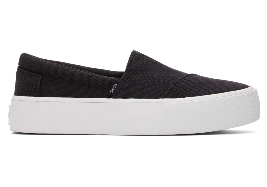 TOMS Sneakers | Fenix Platform Slip On Sneaker Black Canvas